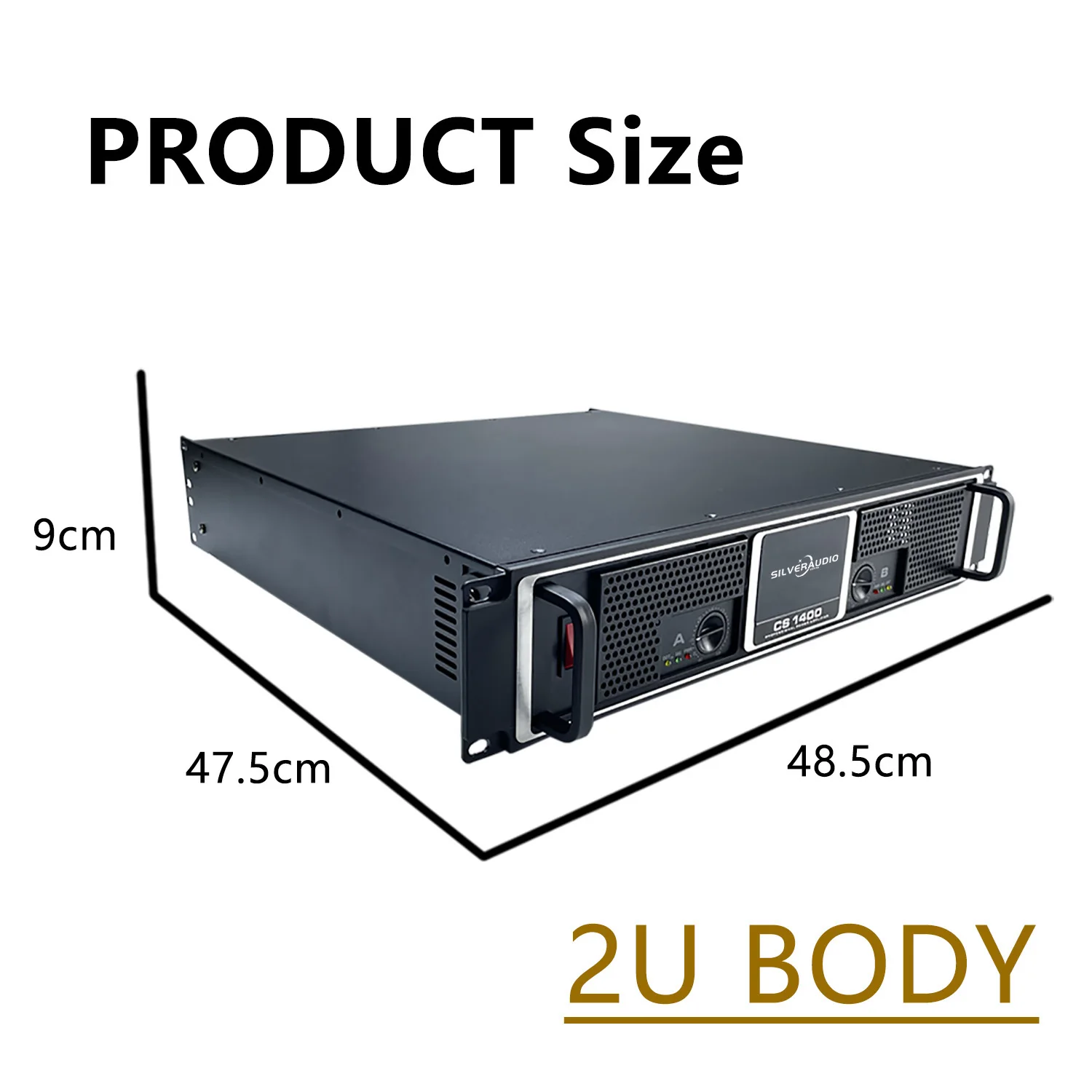 Высококачественный усилитель мощности зазора S1400 2000 Вт * 2 2U Hi-Fi используется для