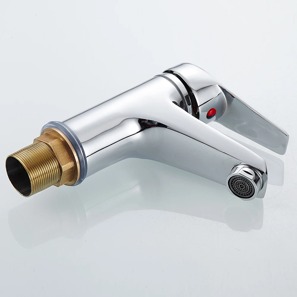 fast shipping queexu bathroom basin faucet chrome tap hot and cold water hose chrome bathroom accessory free global shipping