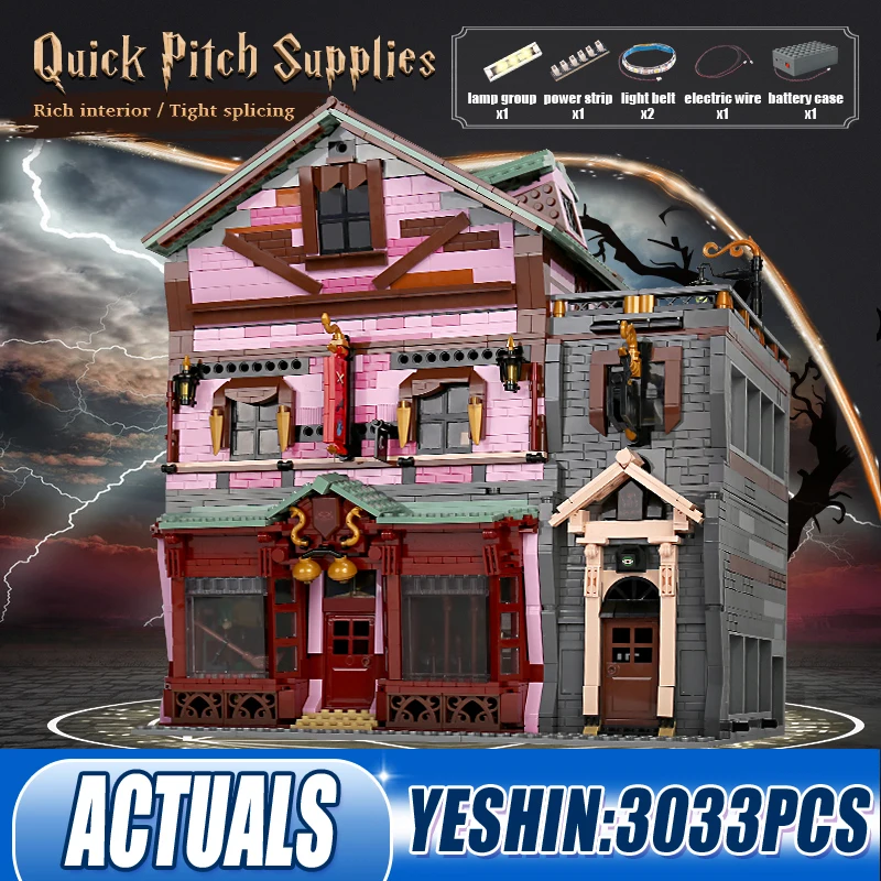 

Молд король 16039 быстрая подача поставки Модель Сборка уличный вид строительные блоки кирпичи Детские Рождественские Игрушки Подарки на ден...