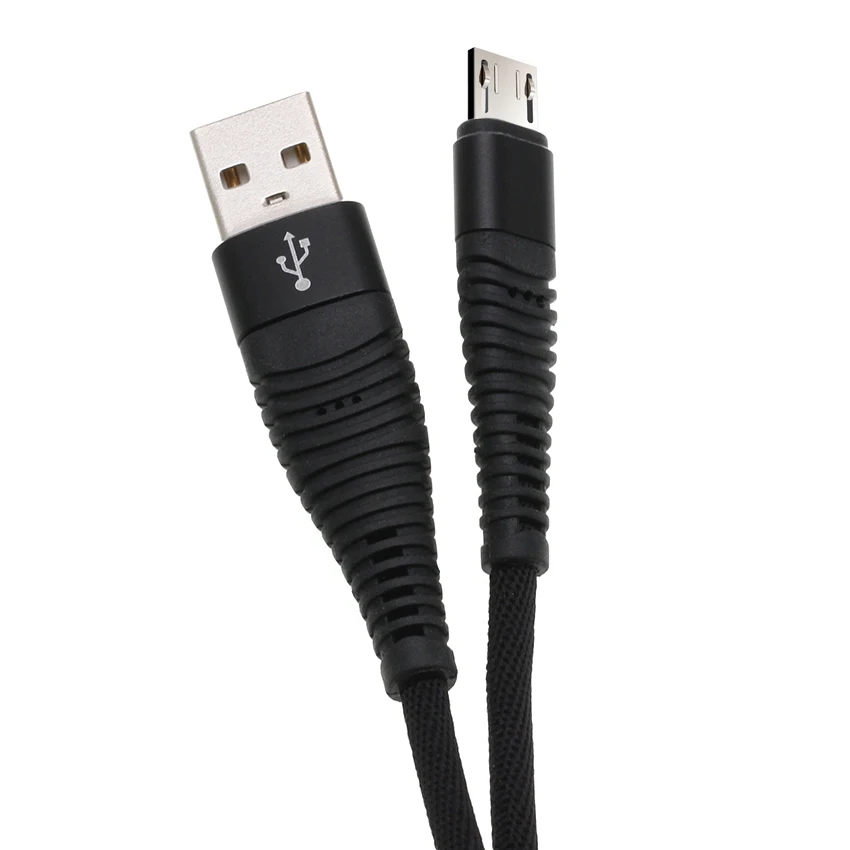 50 шт./лот высокопрочный кабель Micro USB 1 м 2 3 плетеный для синхронизации данных 2A