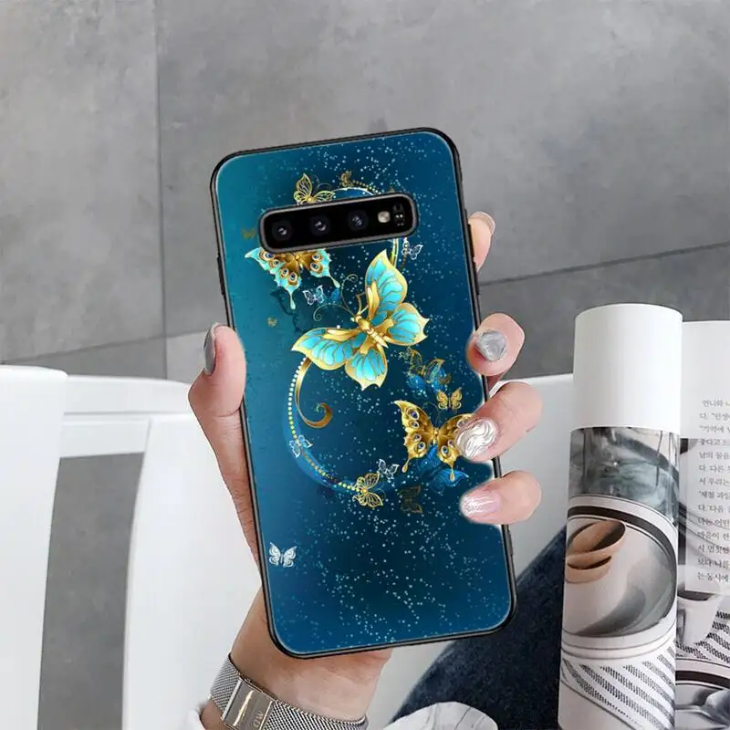

Beauty Pink Butterfly Phone Case For Samsung Galaxy S10 Plus S10E S21 S20 UlTRA S7 S8 S9 Plus S10lite S20 plus