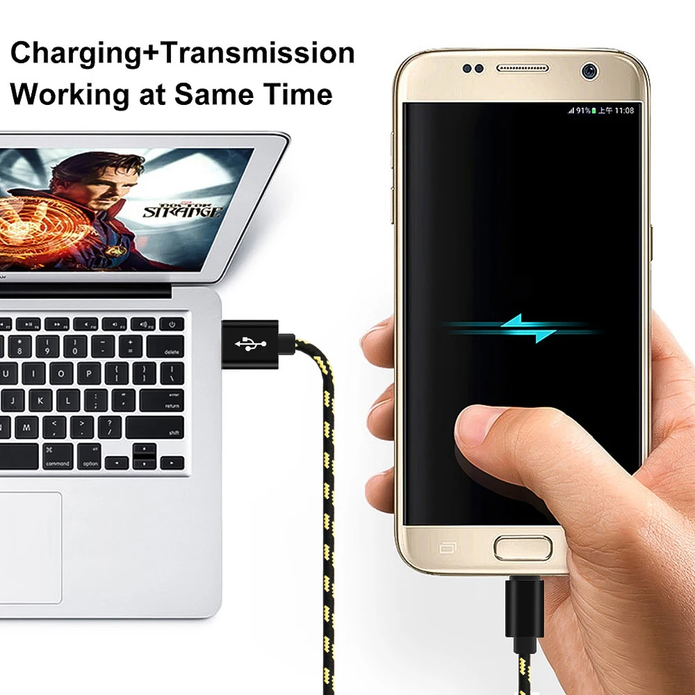 PHOMAX Micro usb c кабель 2.4A для мобильных телефонов redmi 4 sumsung Android | Мобильные телефоны и