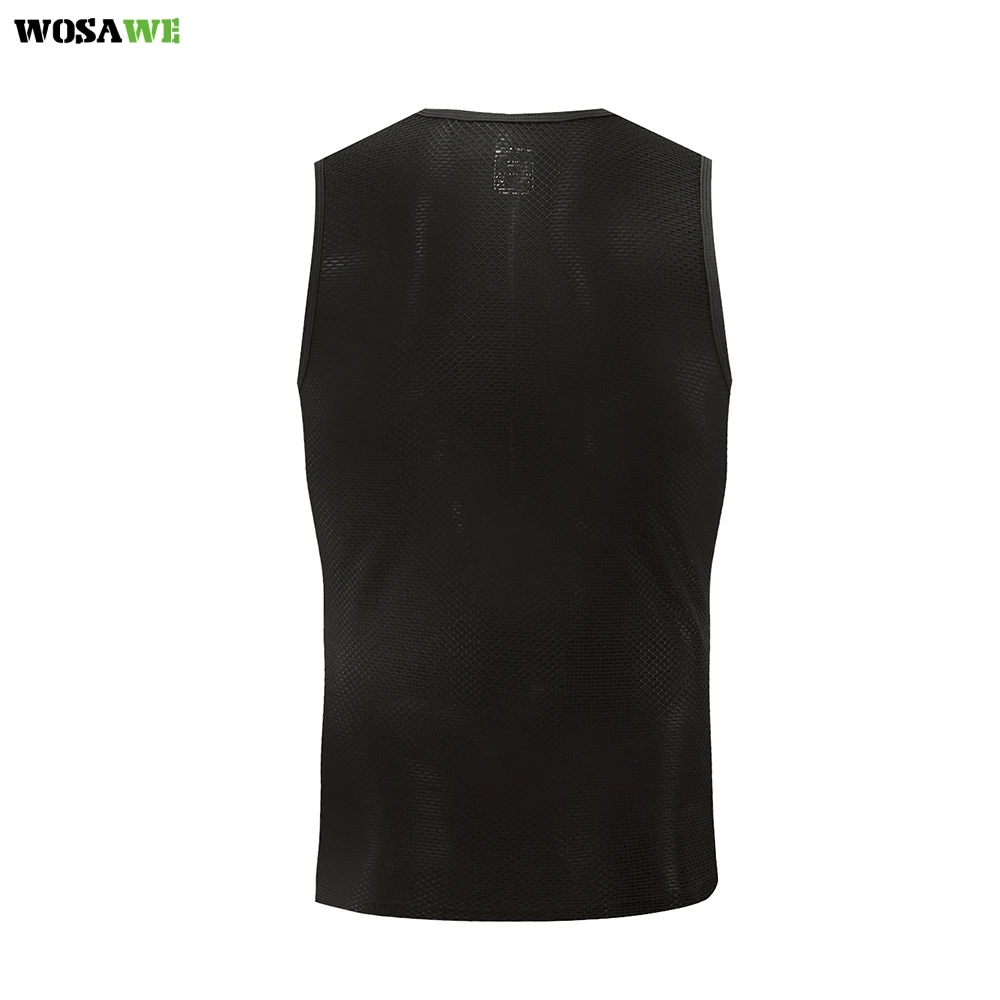 WOSAWE Ultra-thin Cycling Vest Base Layer Sleeveless Underwear Bike Mesh Breathable Shirts Compression Sports Bicycle Jerseys | Спорт и