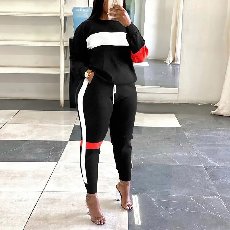 

Костюм спортивный женский из двух предметов, свитшот на молнии с длинным рукавом и штаны