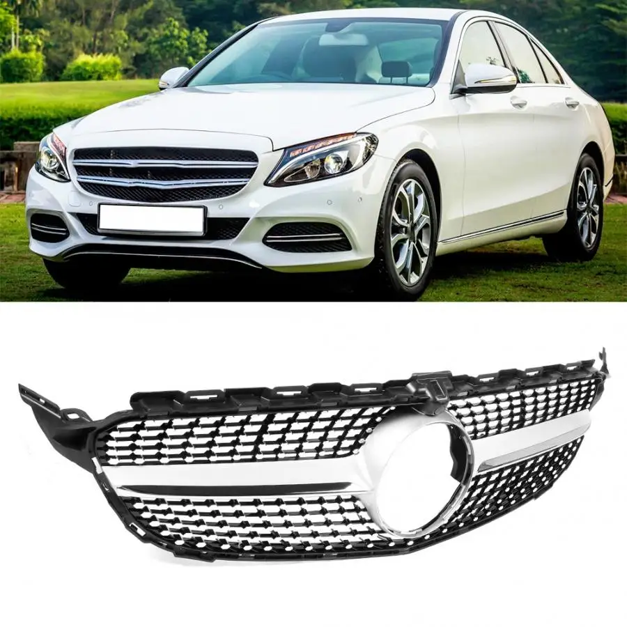 Решетка для переднего бампера автомобиля сетка стайлинга подходит Mercedes Benz C-Class