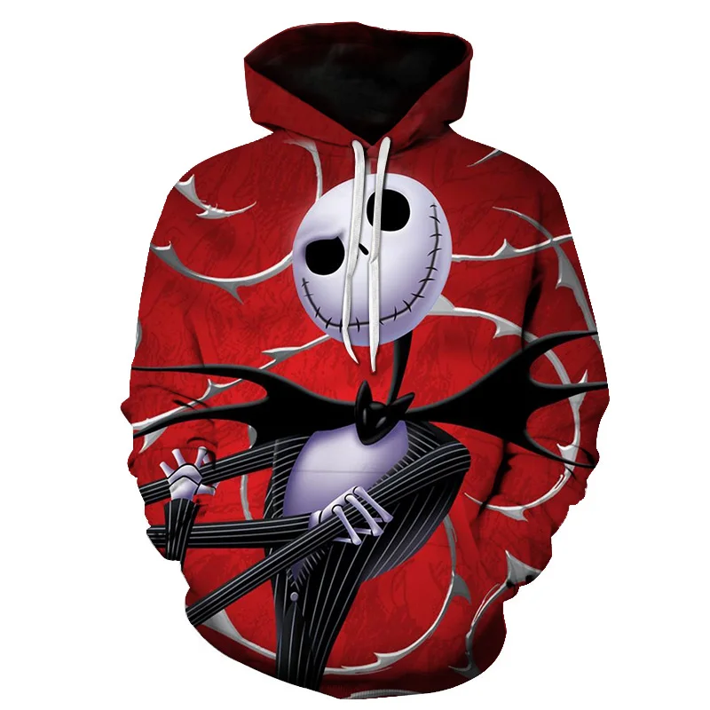 

New fashion personality 3D printed hoodie casual polyester cartoon men's and women's halloween sweatshirt hoodie pullover
