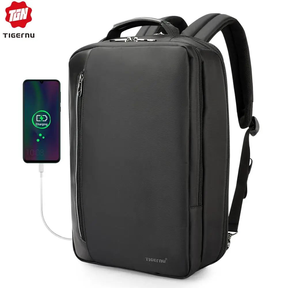 Tigernu портфель водоотталкивающая 4 в 1 Бизнес Рюкзак 15,6 дюймов Для мужчин многофункциональный USB зарядки ноутбука рюкзак мужской моды рюкзак
