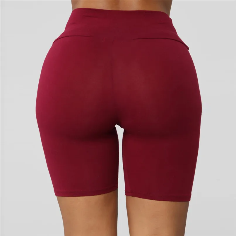 Леггинсы женские бесшовные с высокой талией винтажные Короткие штаны карманами