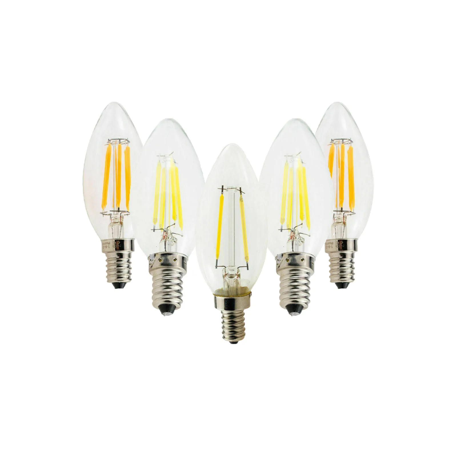 , 2w 4w 6w Filament Led Chandelier Light Bulbs, E14 Base Vin