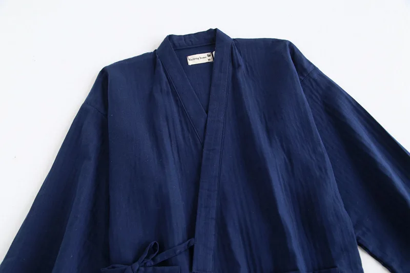 Мужское Новое хлопковое газовое кимоно пижамный комплект весна-лето Yukata