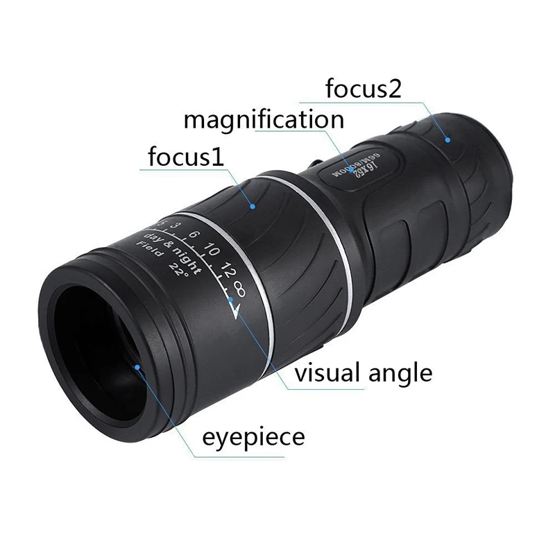 

Monocular Telescope 16x52 HD Waterproof Anti-dust Shockproof Telescopes for Outdoor JR Deals