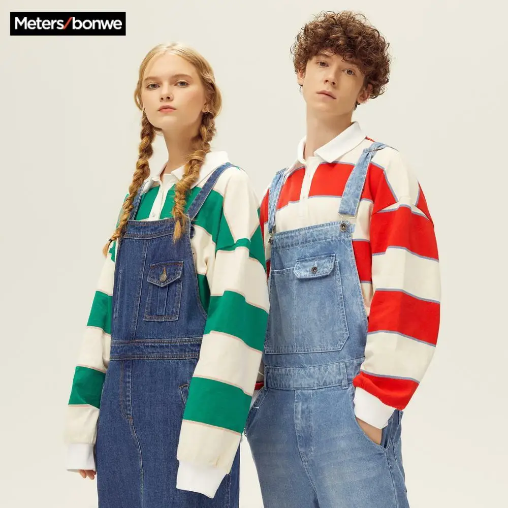 Metersbonwe рубашка поло для пар 2020 Весна Новая мужская женская Повседневная