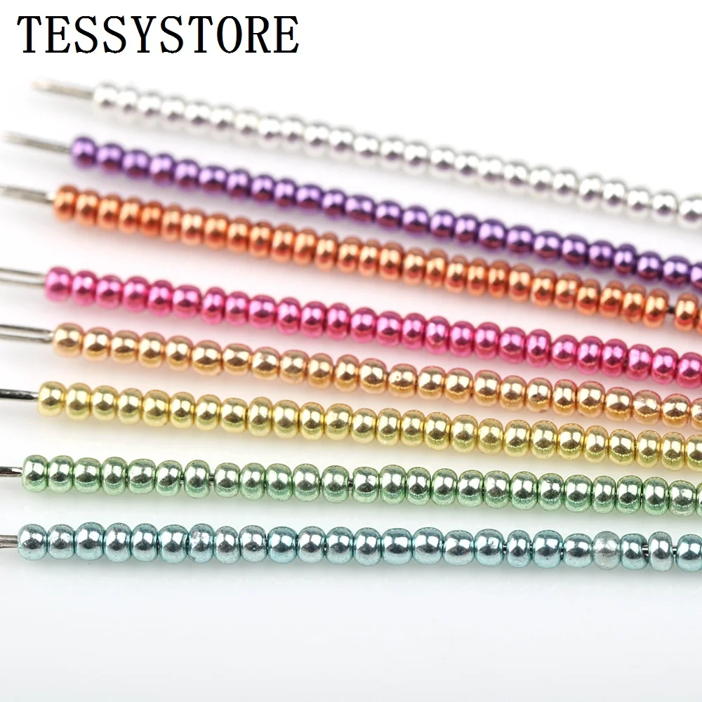 2000 шт. 2 мм Гальванизированный Стеклянный Бисер Чешский высококачественный