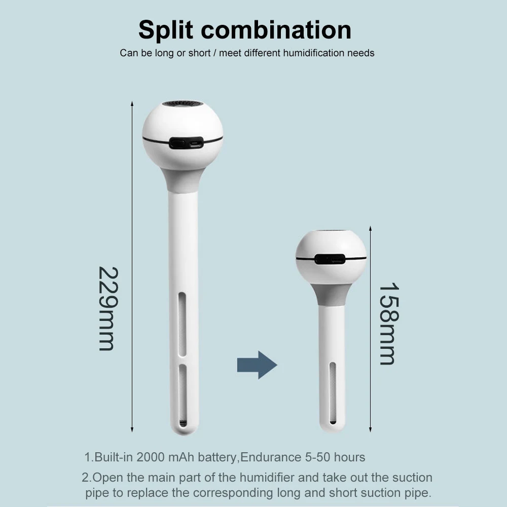 Увлажнитель портативный ультразвуковой тумана Арома диффузор регулируемая