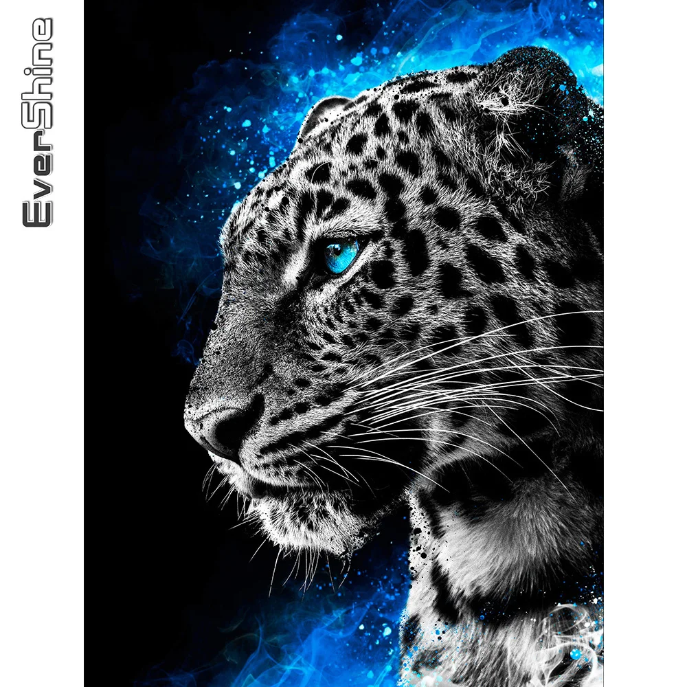 

Evershine 5D алмазная живопись «сделай сам», леопардовая вышивка крестиком, вышивка квадратной и круглой формы, украшение для дома