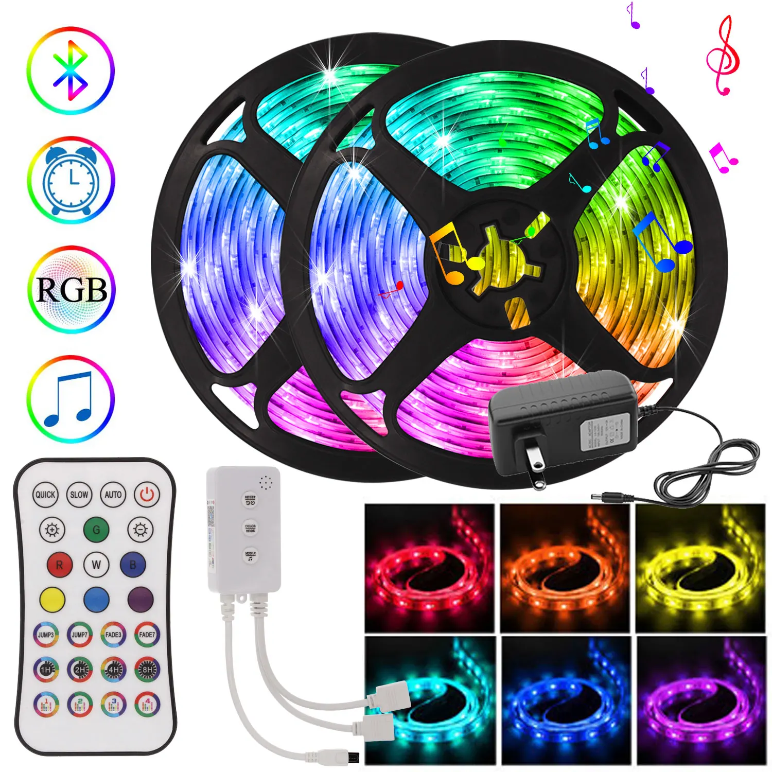 

Flexible Neon Strip TV Backlight SMD 5050 2835 Rgb Tape Led Light Strips Bedroom Kitchen Light with Bluetooth Smart Controller