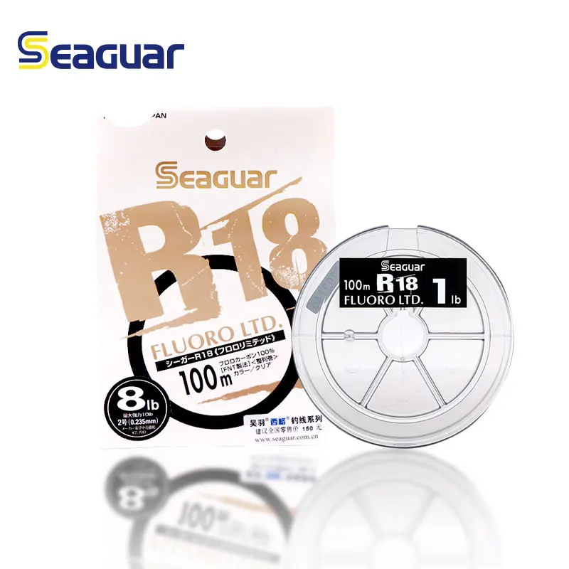 

Seaguar R18 Fluoro LTD strong line 100M/110YDS the best sensitivity flexibility Premium Fluorocarbon Saltwater Wire Fishing Line
