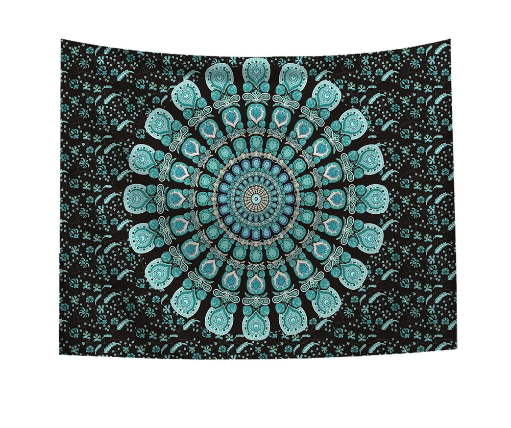 Indian Compass Tapestry Mandala Hippie Wall Hanging Astrology Divination Bedspread Throw Cover Home Decor | Дом и сад