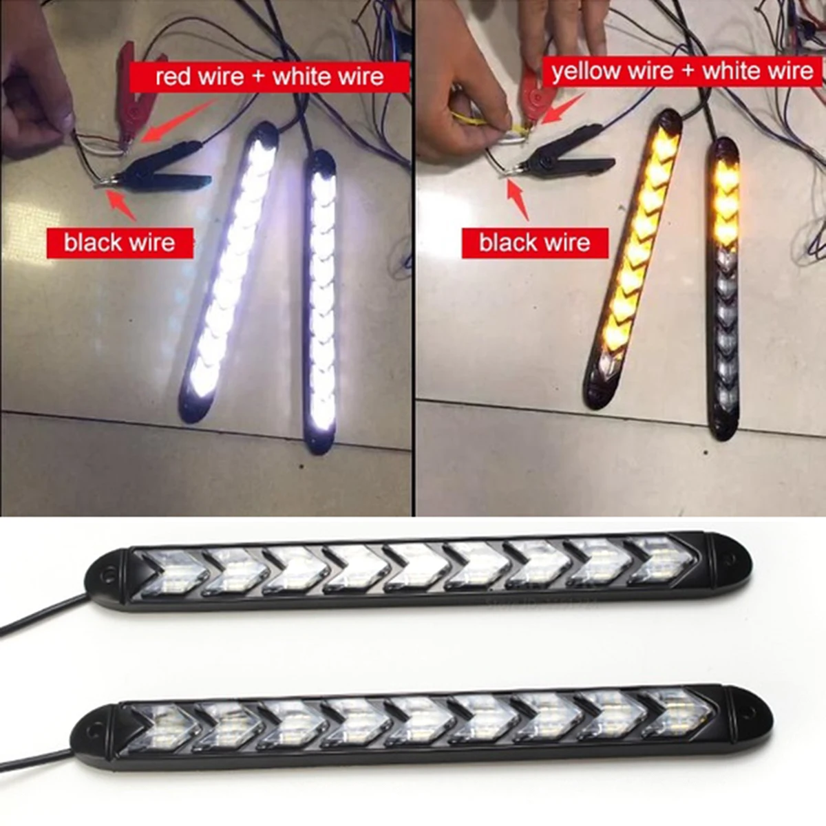 2 шт. 12 В автомобисветильник водонепроницаемая гибкая дневная подсветка DRL 3030 лм