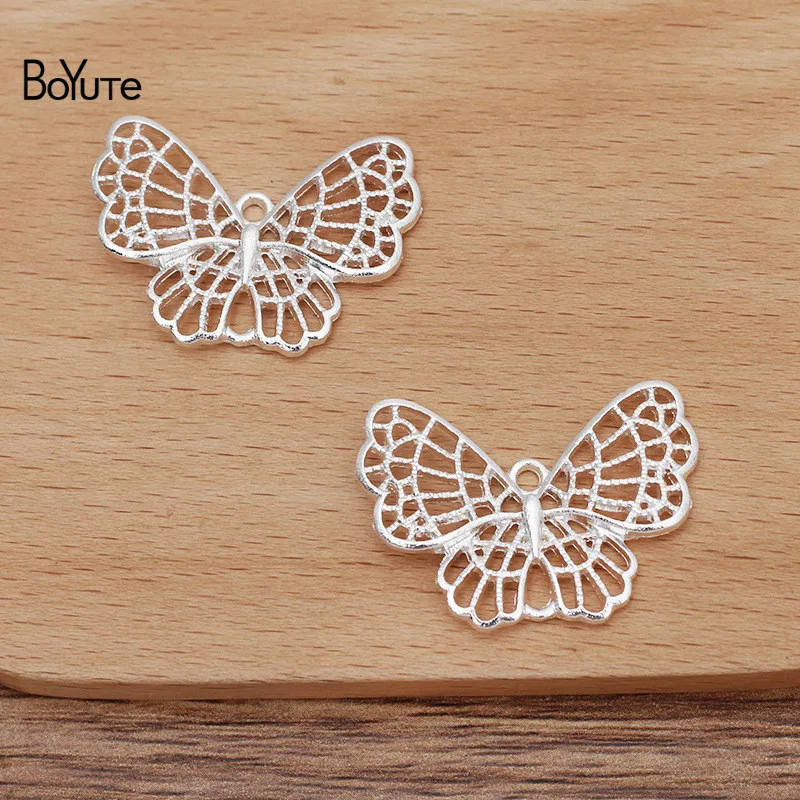 BoYuTe (20 шт./лот) 24*34 мм сплав полые бабочки подвесные материалы Заводская поставка