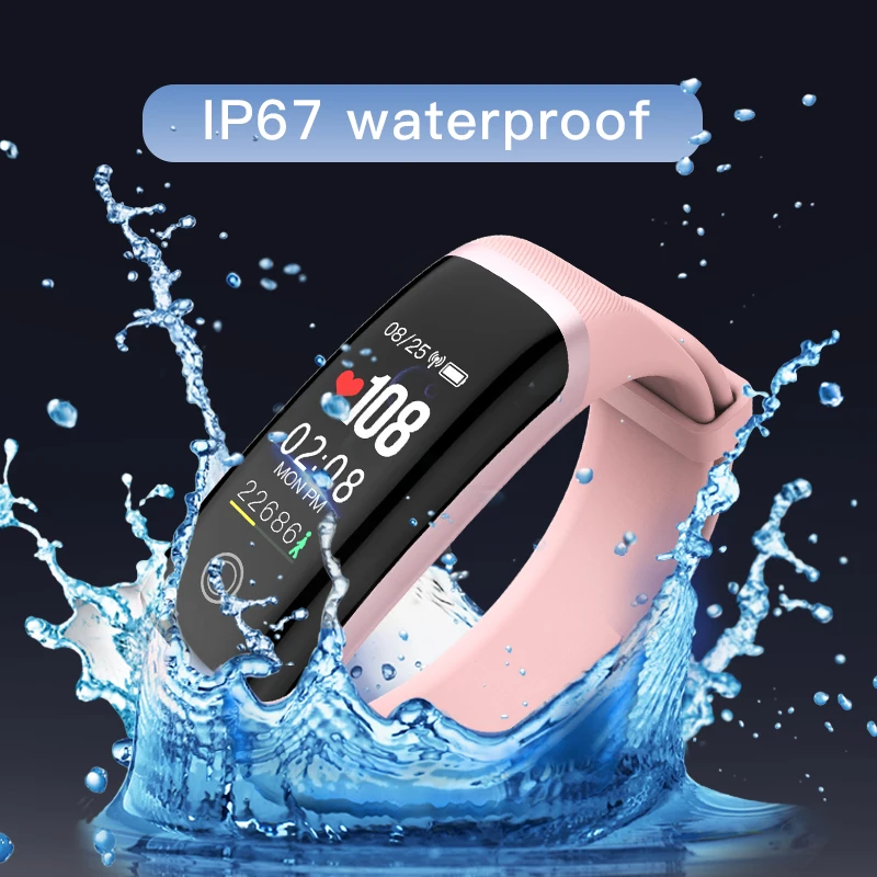 Смарт-браслет Wearpai M4 с цветным экраном для измерения артериального давления шагомер сообщение/напоминание о звонках модный спортивный умный Браслет IP67