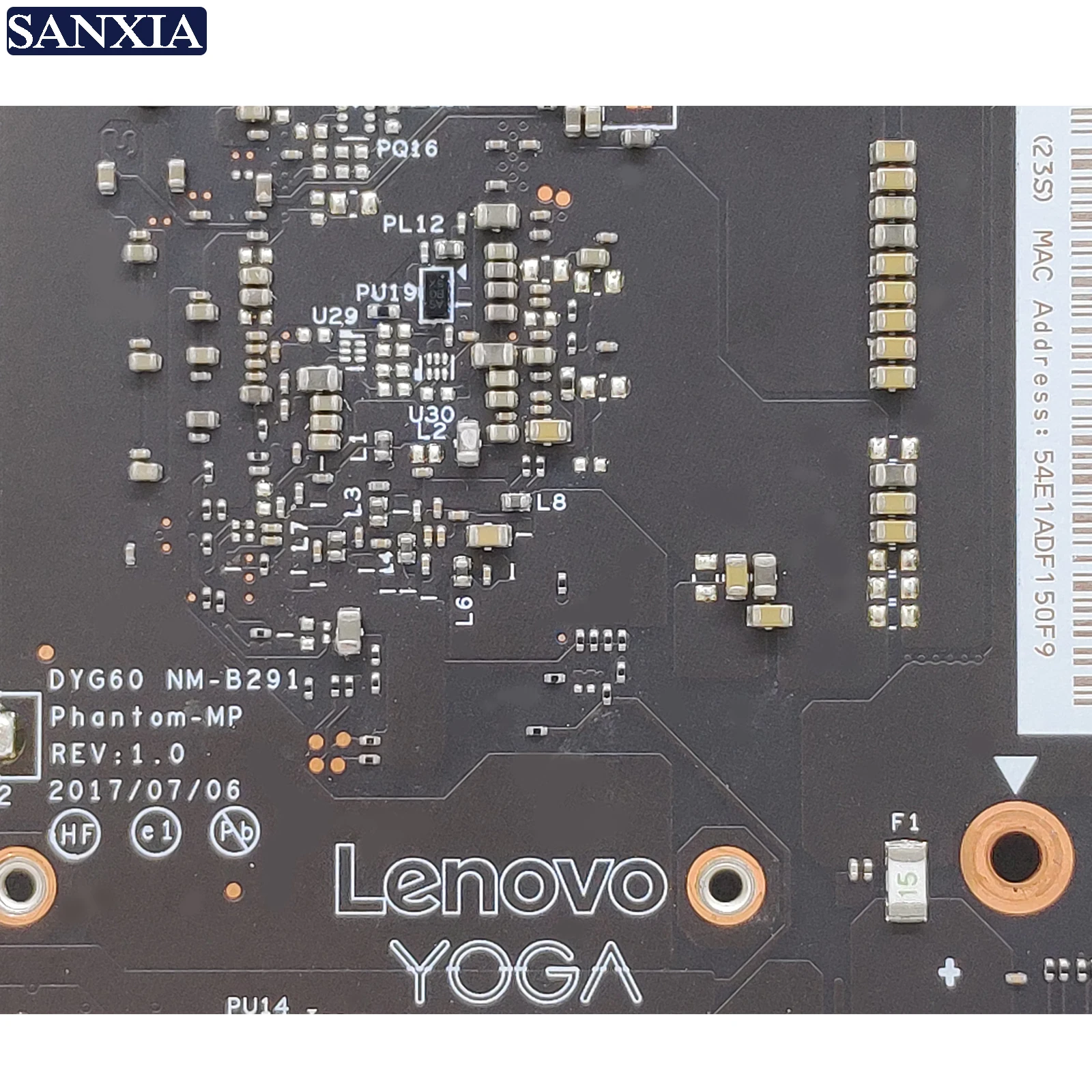 KEFU DYG60 NM-B291 материнская плата для ноутбука Lenovo Yoga-6-Pro-13IKB 920-13IKB оригинальная 8GB-RAM