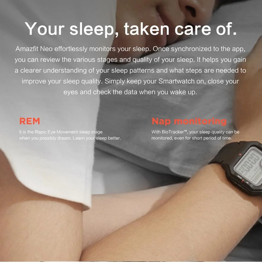 Оригинальные Смарт-часы Amazfit Neo 5ATM отслеживание Время работы батареи 28 дней для