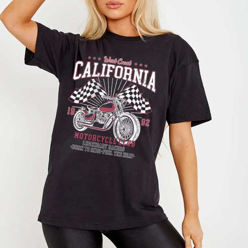 Футболка женская с графическим принтом в стиле ретро |