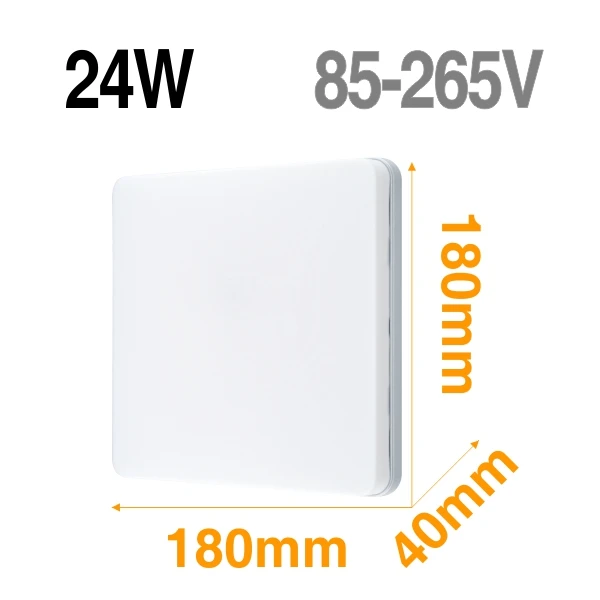 02 S 24W 6 Вт, 9 Вт, 13 Вт, 18 Вт, 24 Вт, 36 Вт, 40 Вт, 48 Вт, круглый светодиодный потолочный светильник, 220 В, теплый белый, холодный белый, современный светильник, ночной Светильник для внутреннего и наружного освещения - Цвет корпуса: 02 S 24W