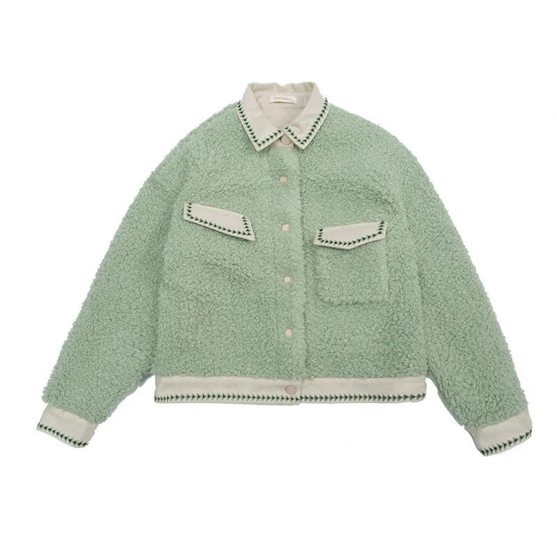 

Kids 5-16 years little girls fashion 2020 new spring/autumn casual lamb wool warm jackets casual coats clothing teens juniors