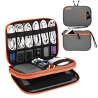 Портативные электронные аксессуары, сумка для хранения кабеля, двухслойный чехол для путешествий, органайзер, сумка для гаджета, сумка для переноски для iPad organizing Powe