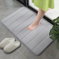 home bath mat coral fleece bathroom carpet water absorption non slip memory foam absorbent washable rug toilet floor mat