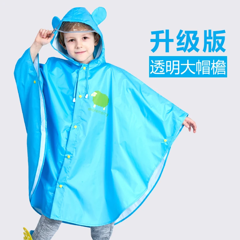 

Waterproof Raincoat Jacket Transparent Outdoors Kids Overall Raincoat Hooded Stylish Capa De Chuva Infantil Rain Gear JJ60YY