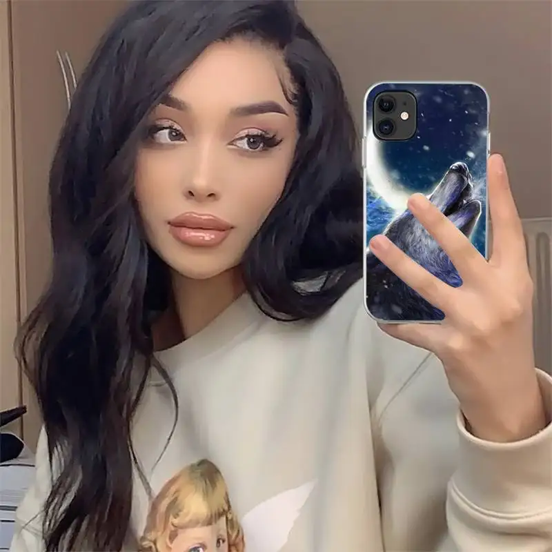 

roaring wolf Moon animal art Phone Case For iphone 12 mini 5 5s 5c se 6 6s 7 8 plus x xs xr 11 pro max