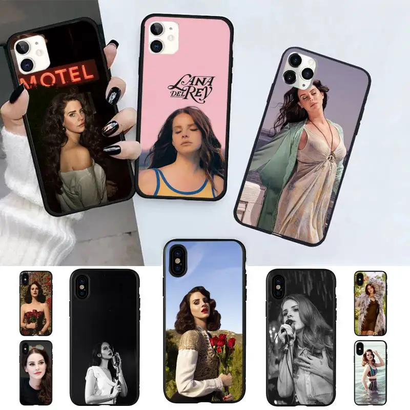 

Sexy singer model Lana Del Rey Phone Case For iPhone 8 7 6 6S Plus 5 5S SE 2020 11 11pro max XR X XS MAX DIY Custom Back Cover