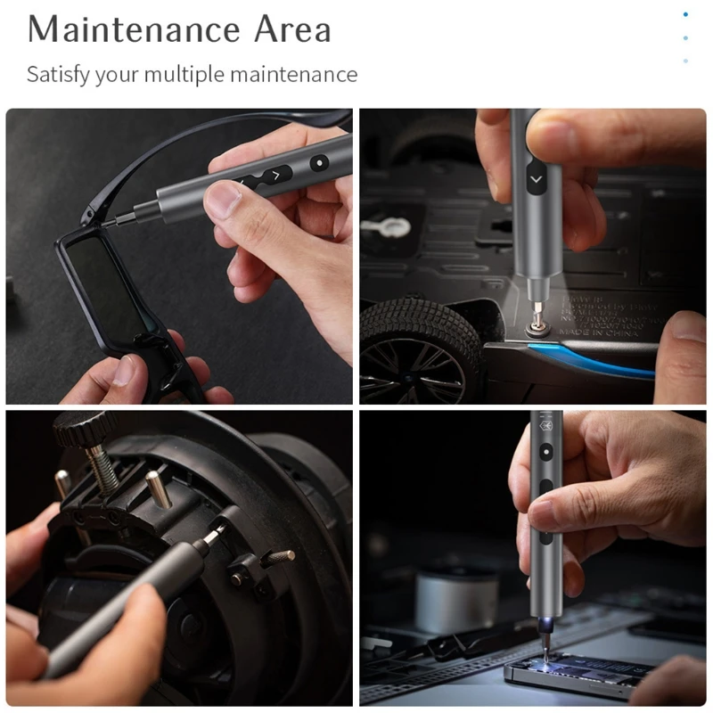 

Precision Electric Screwdriver Set for Phone Laptop Magnetic Multifuctional Screwdriver with LED Light Lithium Battery