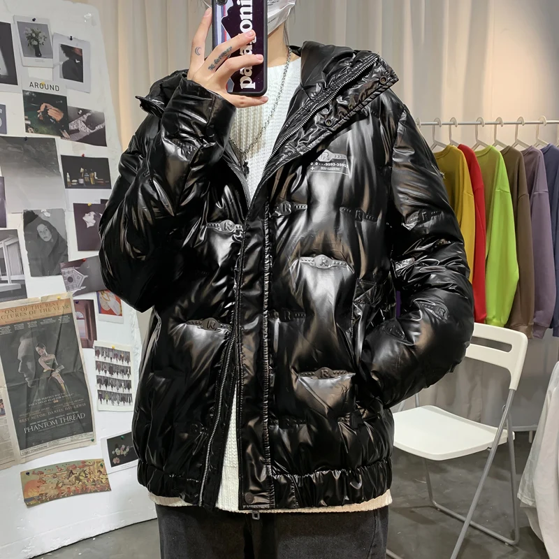 Зимний пуховик для мужчин толстый теплый белый на утином пуху мужская одежда с