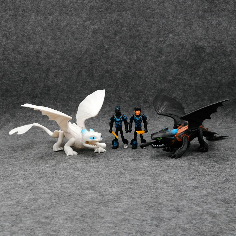 How To Train Your Dragon 3 Toothless Dragon Figures Doll Night Fury Light Fury Action Figure Toys Children Kids Gift