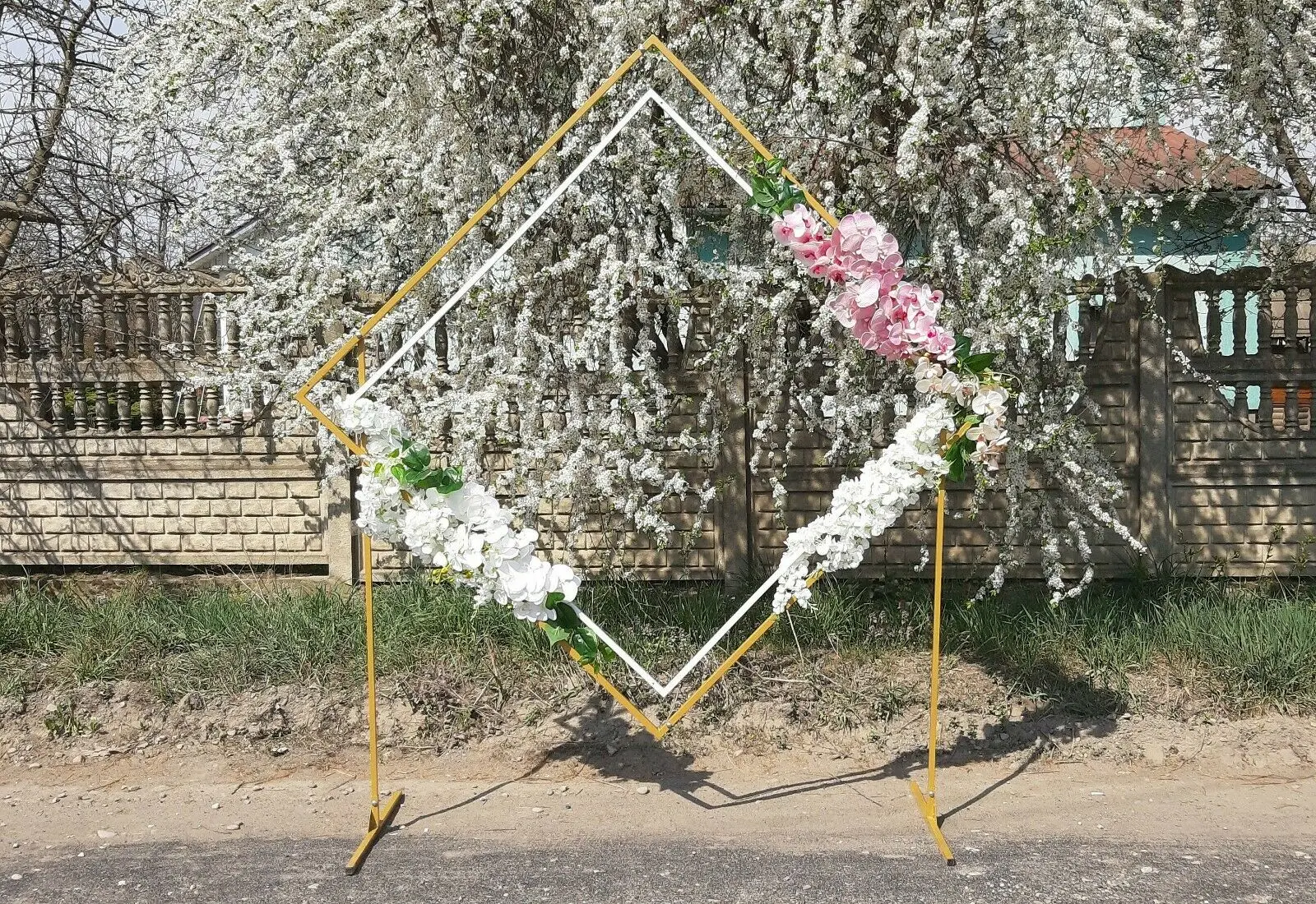 Металлическая ромб свадебная АРКА кованая железная квадратная Арка