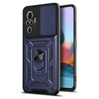 Противоударный чехол Slide Armor для Xiaomi Redmi Note 10s 9T 10 Pro Max K40 Mi 11 Lite Poco X3 NFC M3 F3, мягкий бампер из ТПУ