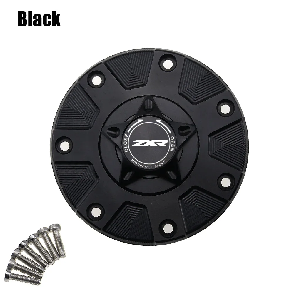 Black ZXR газовый топливный бак крышка для Kawasaki ZXR400 ZXR750 1991-1999 аксессуары для мотоциклов CNC алюминиевая масляная крышка мотоцикла - Цвет: Black