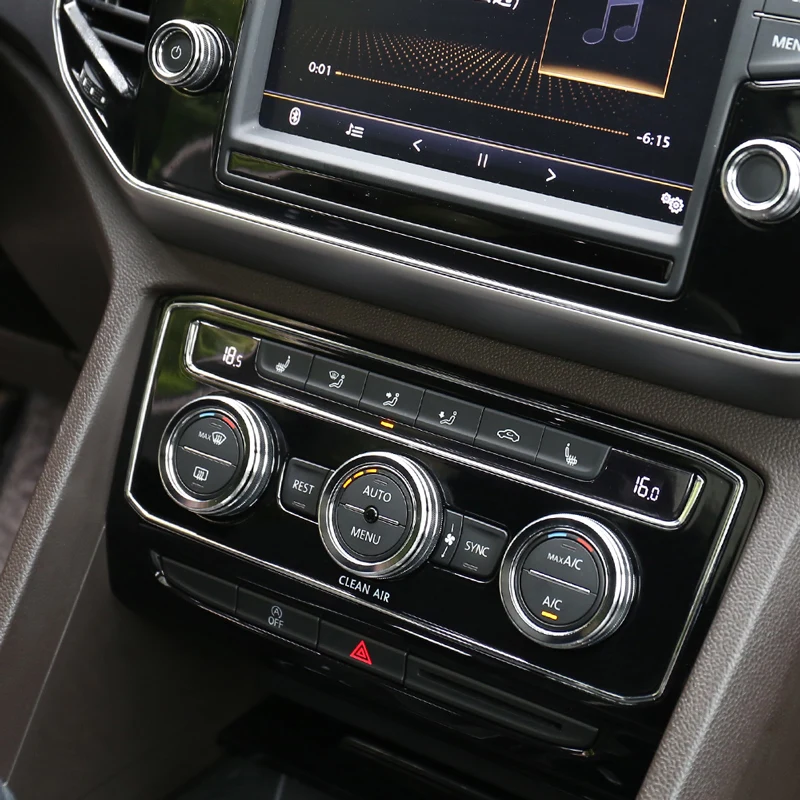 CARMANGO для Фольксваген T ROC 2018 2019 Авто Стайлинг A/C ПЕРЕКЛЮЧАТЕЛЬ мультимедиа ручка