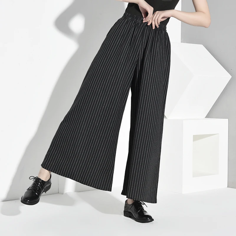 LANMREM 2020 новая весенняя модная полосатая Лоскутная рубашка с рукавом летучая мышь