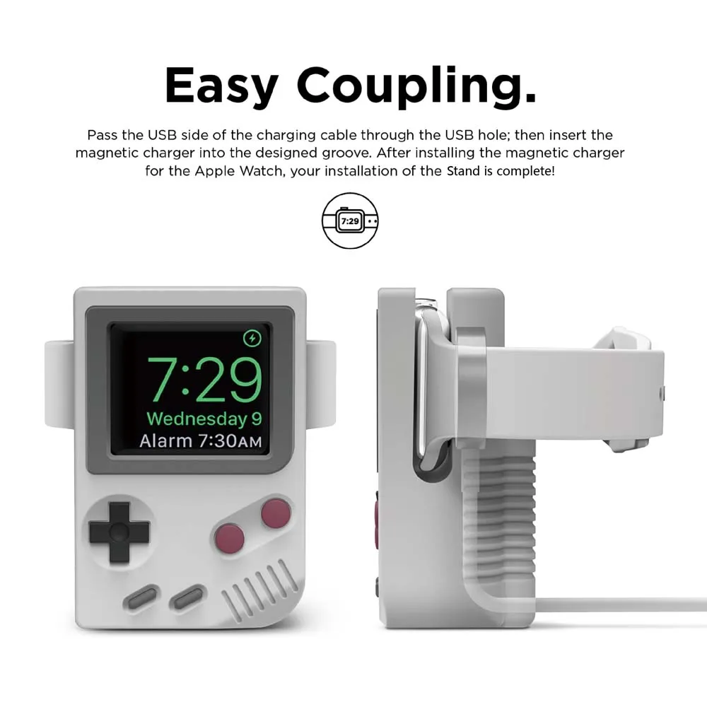 charger stand holder for apple watch 6 5 4 retro game player pattern bracket silicone desk charging dock base for iwatch 3 2 1 free global shipping