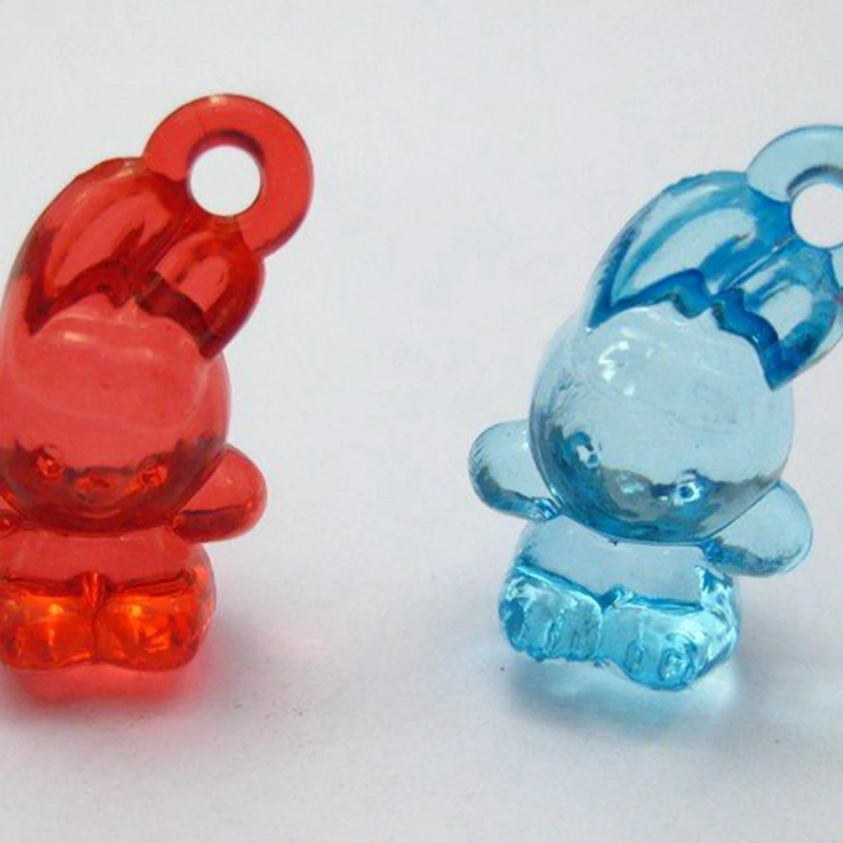 50 смешанных цветов прозрачные акриловые Подвески 3D Rabit 20 мм|pendant display|pendant controlpendant