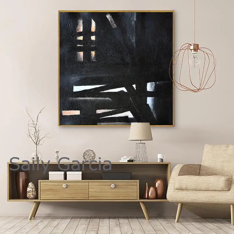 Blue Pink Black Color Matching Abstract Posters Hanging Wall Art Decoration Canvas Painting for Home Living Room Office | Дом и сад