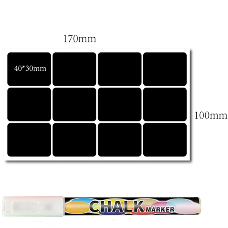 48pcs Jar Stickers Kitchen Label Blackboard Spice Labels Sticker Storage Organizer Bottles Chalkboard Tag | Дом и сад