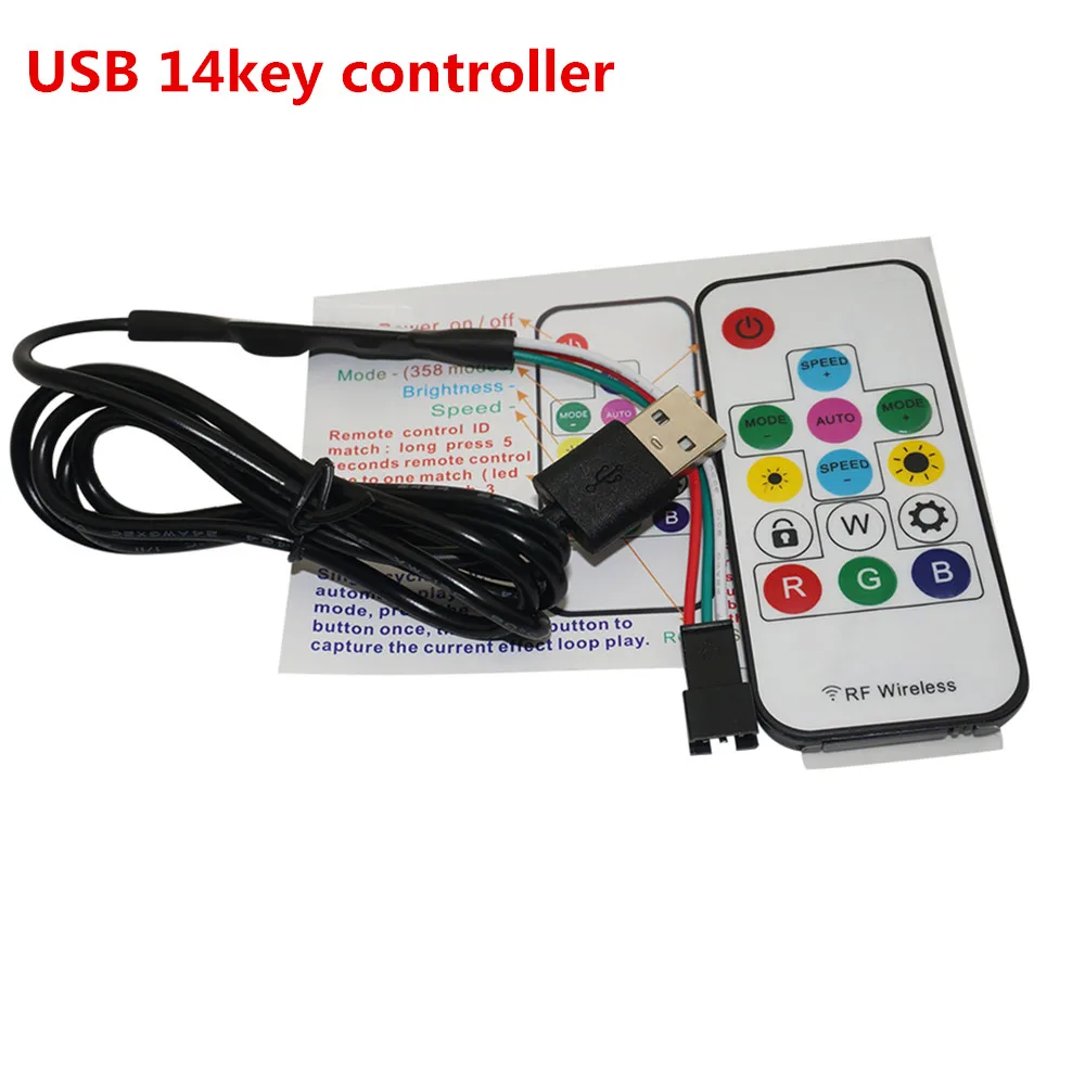 Мини 3 клавиши 14 ключей 21 RGB IR RF пульт дистанционного управления для WS2811 WS2812B WS2813