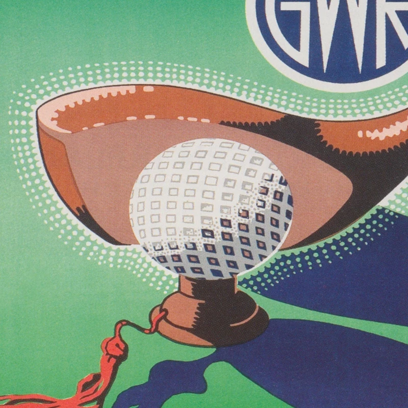 ВИНТАЖНЫЙ ПЛАКАТ для гольфа Настенный декор мужчин пещера лучший гольф на западе