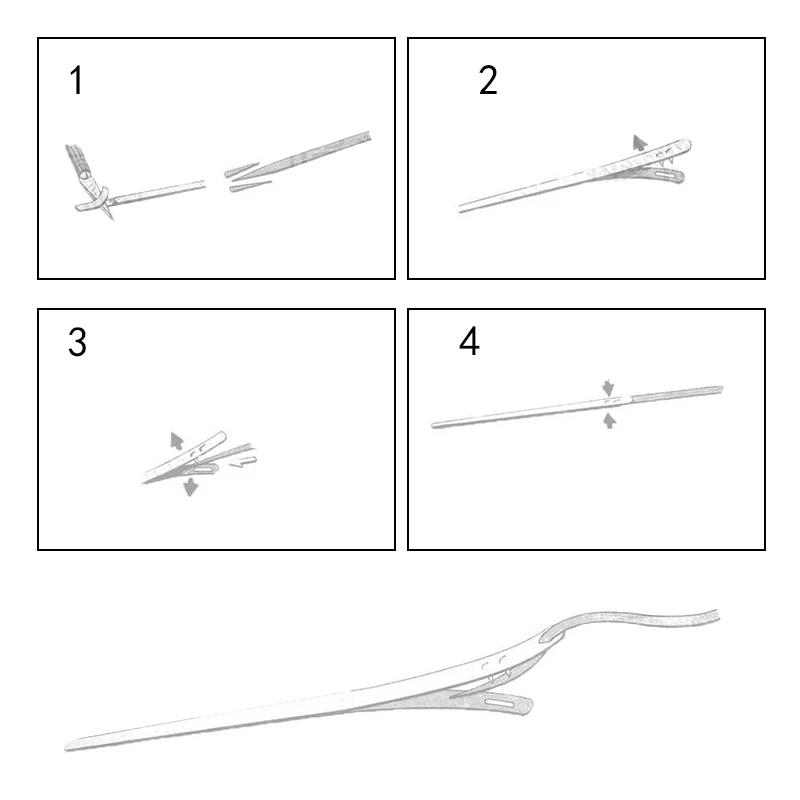 MIUSIE 2 шт. кожаная вязальная игла сделай сам веревка с двойным отверстием